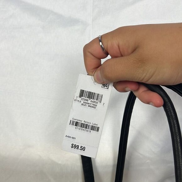 Alfani black and snake skin Handbag - Picture 7 of 7